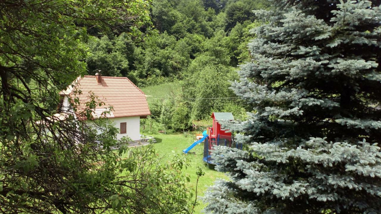 Cottage Forest Stream Visoko Exteriér fotografie
